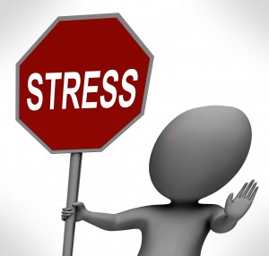 Stress Red Stop Sign Shows Stopping Tension And Pressure